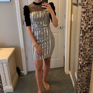 Beaded & Velvet Mini PARTY dress